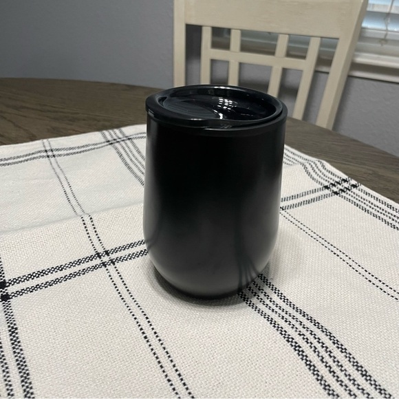 Poshmark Tumbler with lid Black with White Poshmark - Picture 4 of 7